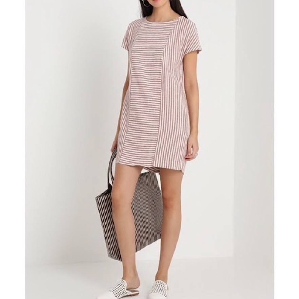 Madewell Linen Stripes Dress